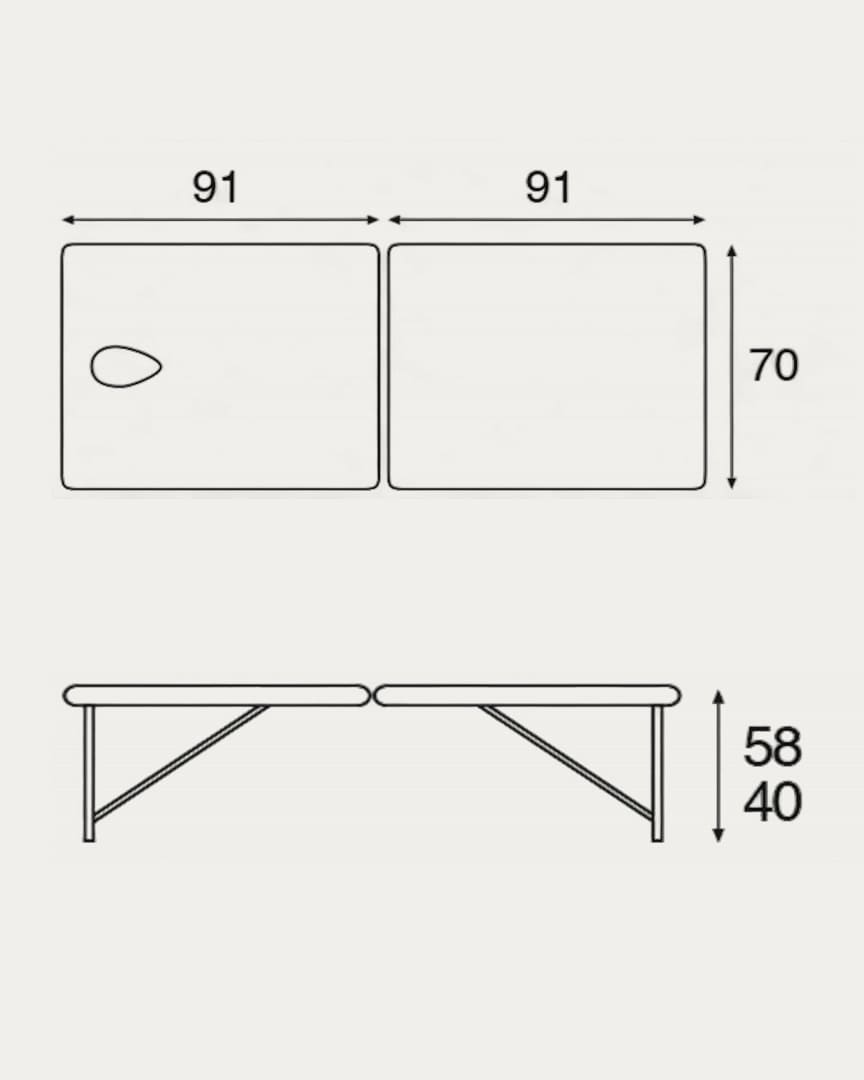 Camilla Ecopostural plegable madera - C3111