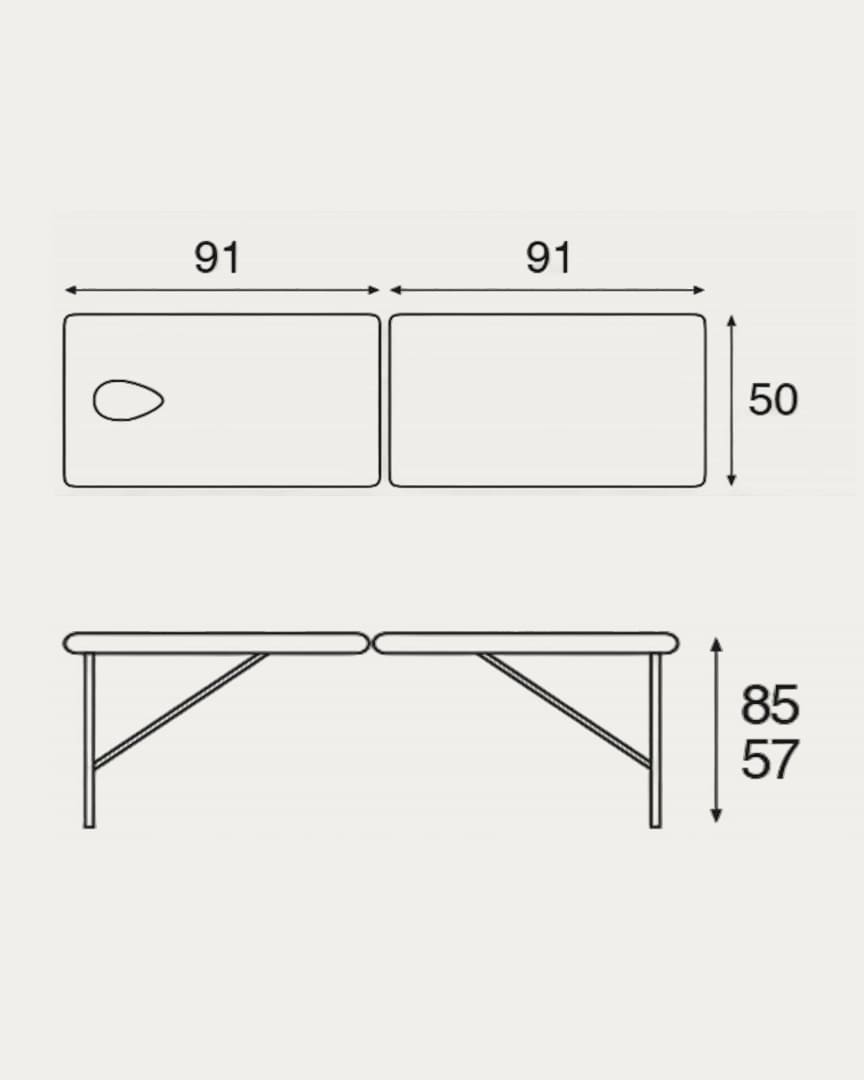 Camilla Ecopostural plegable madera 50x182 cm - C3100