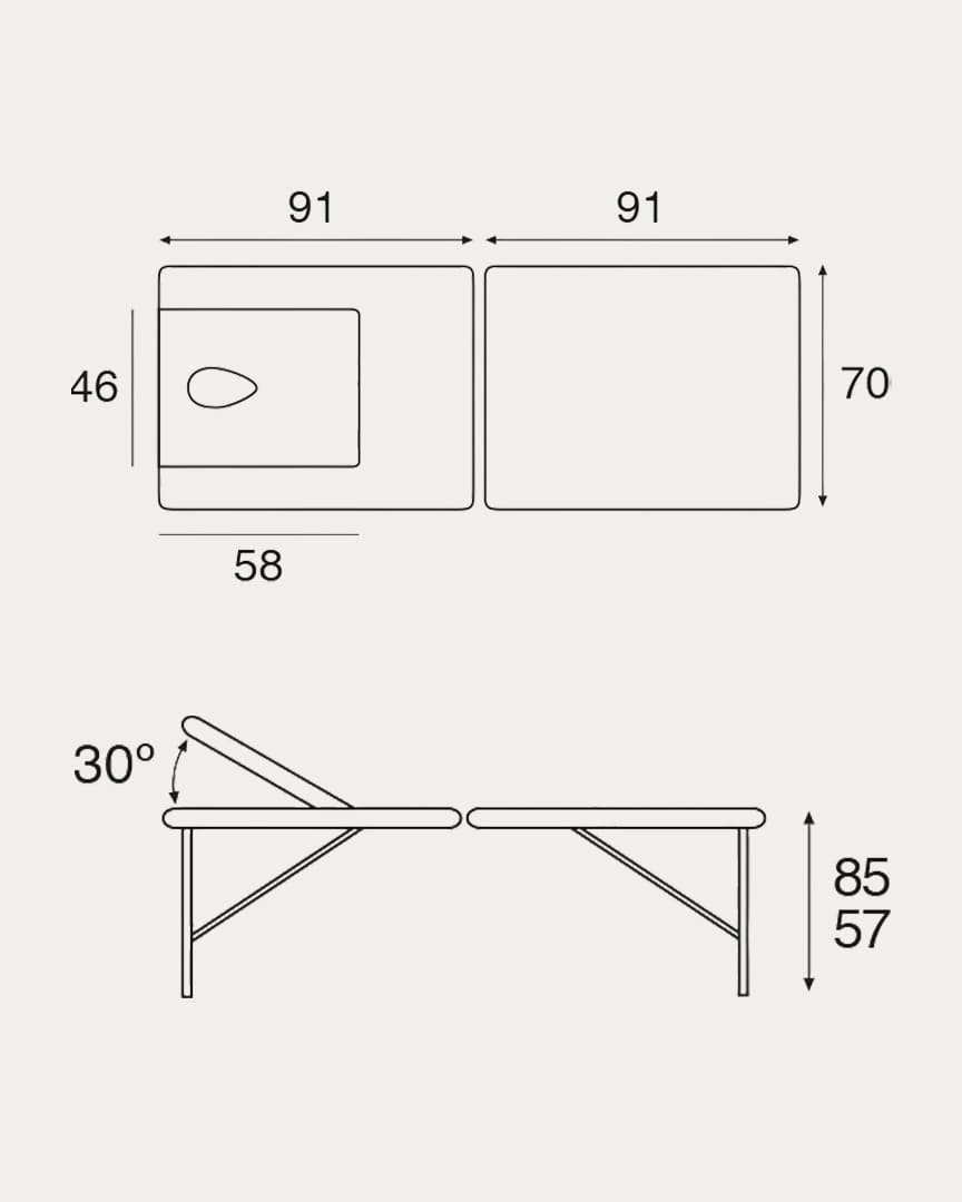 Camilla plegable madera C3209 Ecopostural