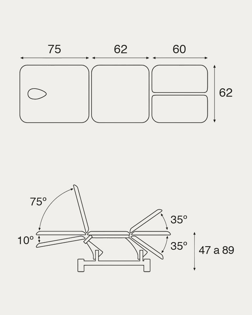 Camilla podología eléctrica C5638 Ecopostural