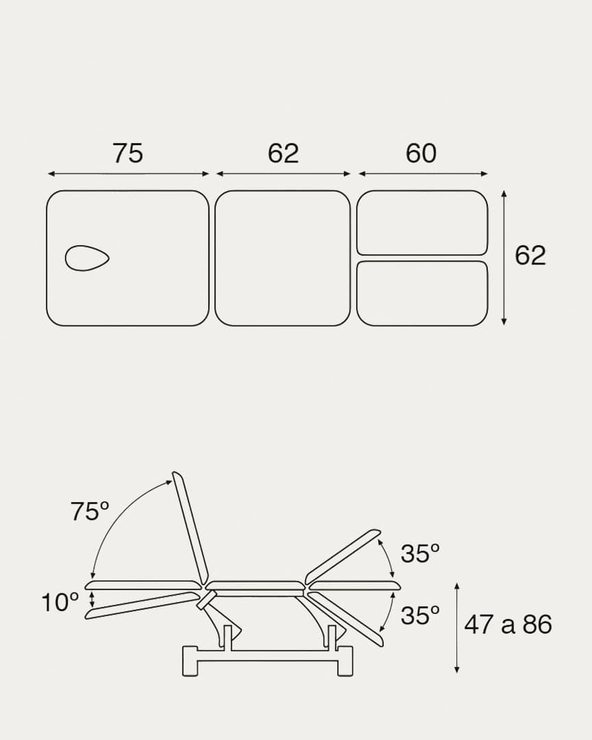 Camilla hidráulica Ecopostural podológica C5738