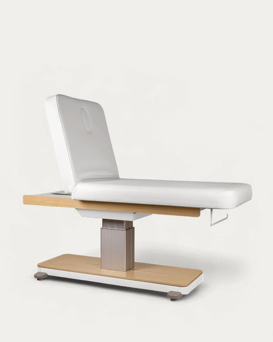 Camilla madera de spa Orion blanca de Mirplay