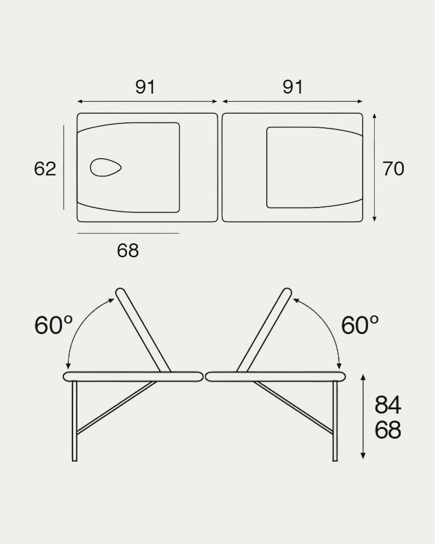 Camilla plegable Ecopostural técnica aluminio C3413