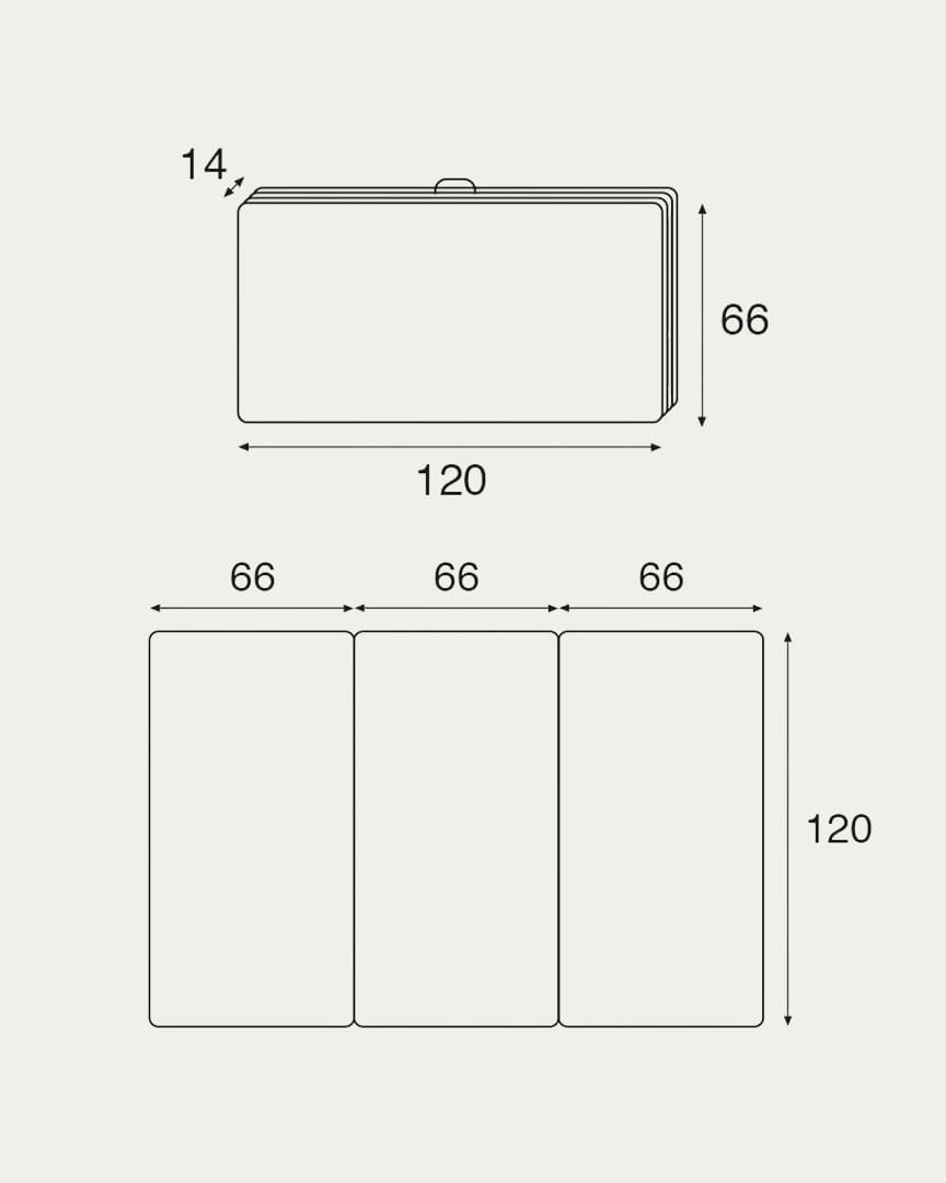 Colchoneta plegable Ecopostural 120x200 cm