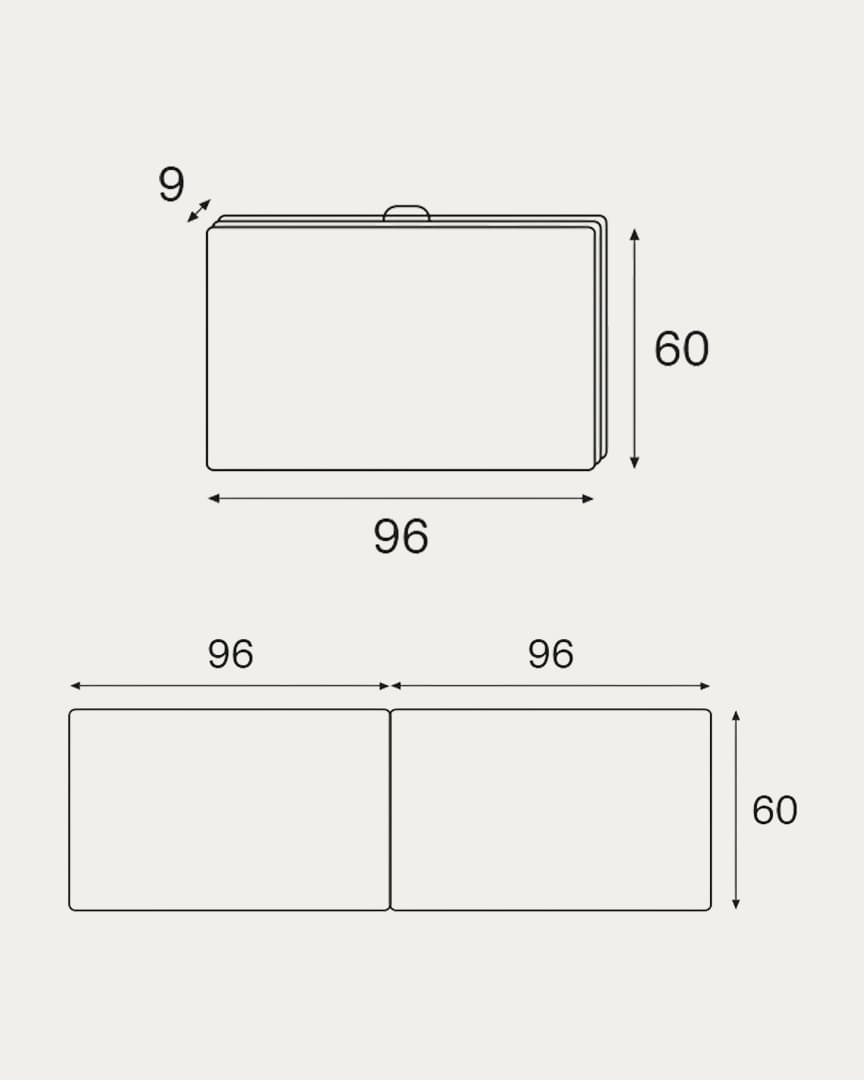 Esterilla plegable Ecopostural 60x192 cm