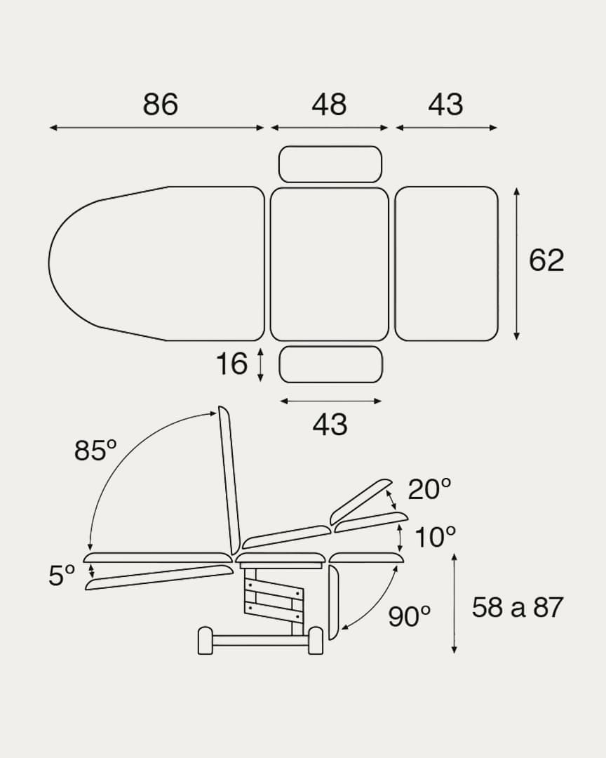 Sillón C3769 Ecopostural diálisis hidráulico