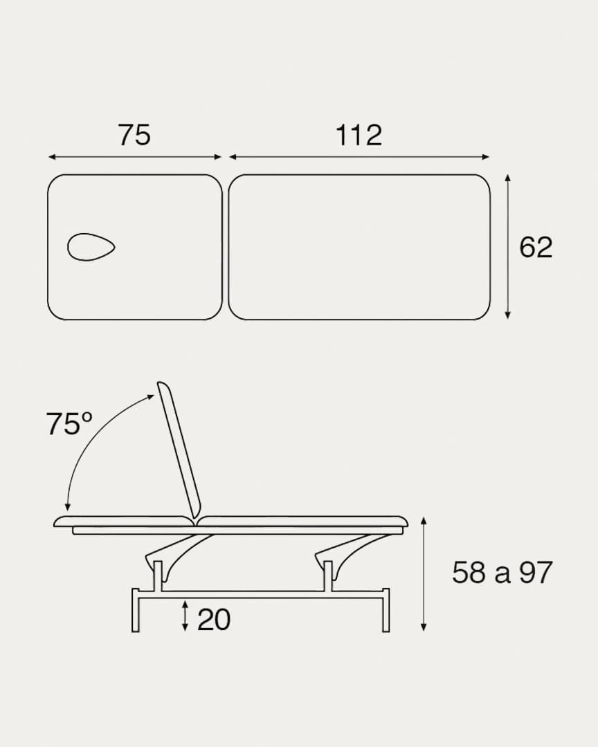 Camilla médica C5741 hidráulica Ecopostural
