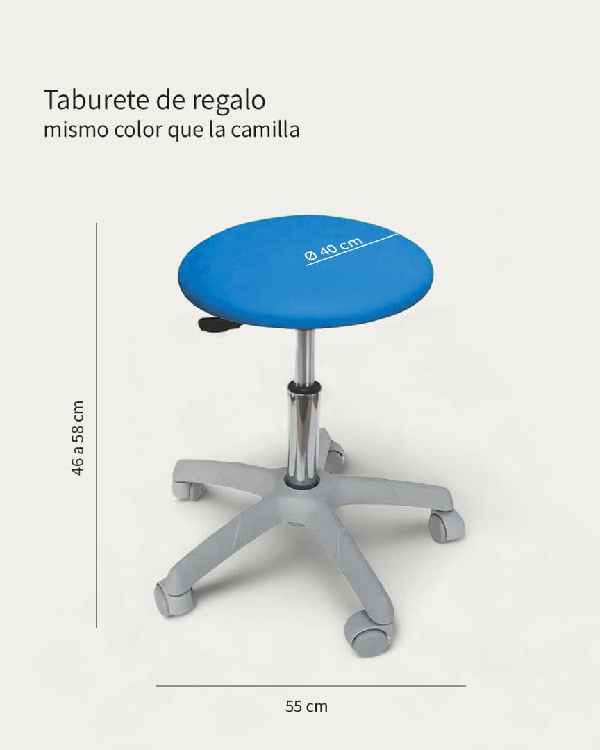 Taburete Ecopostural S2611 regalo azul