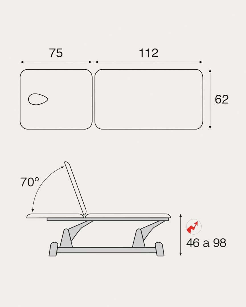 Camilla C5952H eléctrica Ecopostural 2 cuerpos
