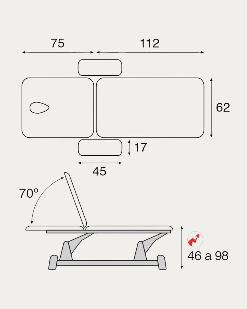 Camilla C5951 eléctrica Ecopostural masaje