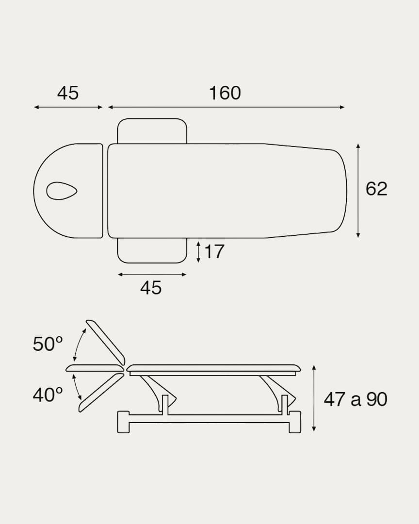Camilla eléctrica C5924 Ecopostural 2 cuerpos