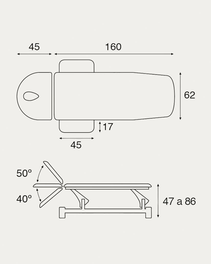 Camilla fisioterapia hidráulica Ecopostural C5724