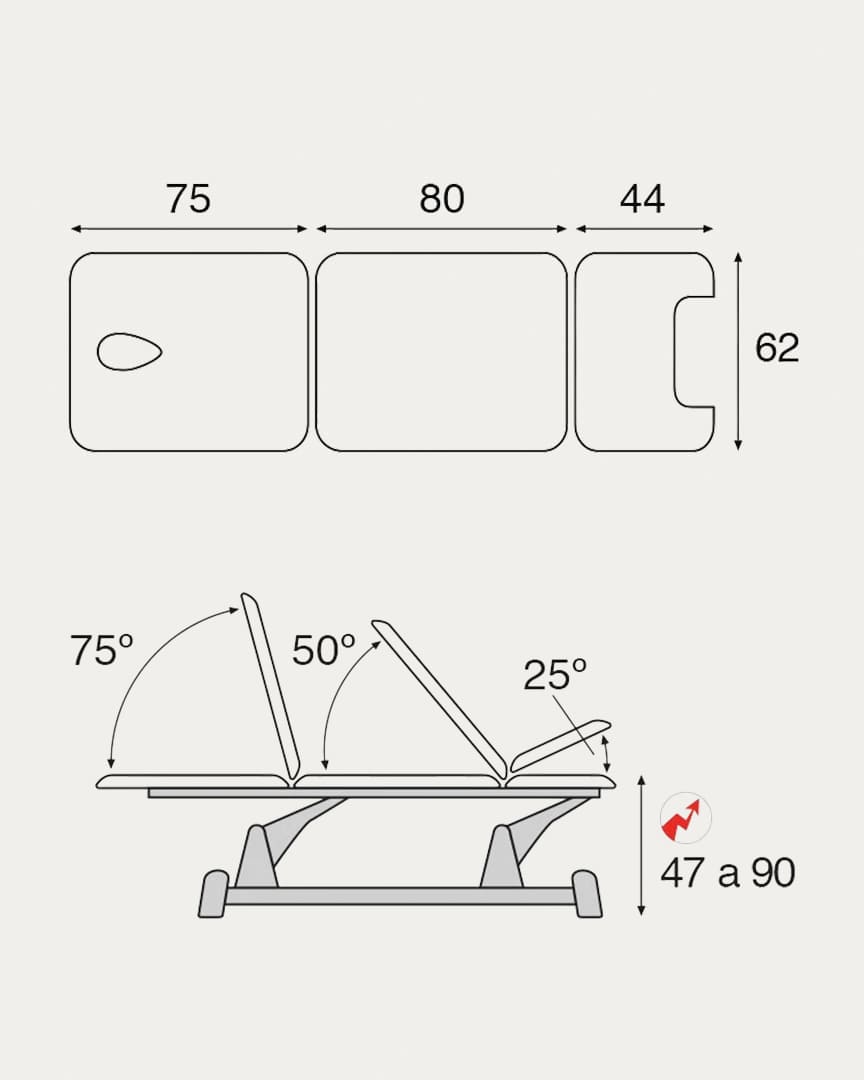 Camilla ginecología C5981 eléctrica Ecopostural