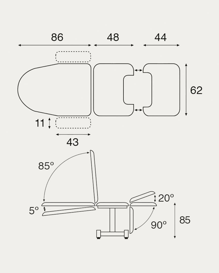 Sillón ginecológico fijo Ecopostural C4365