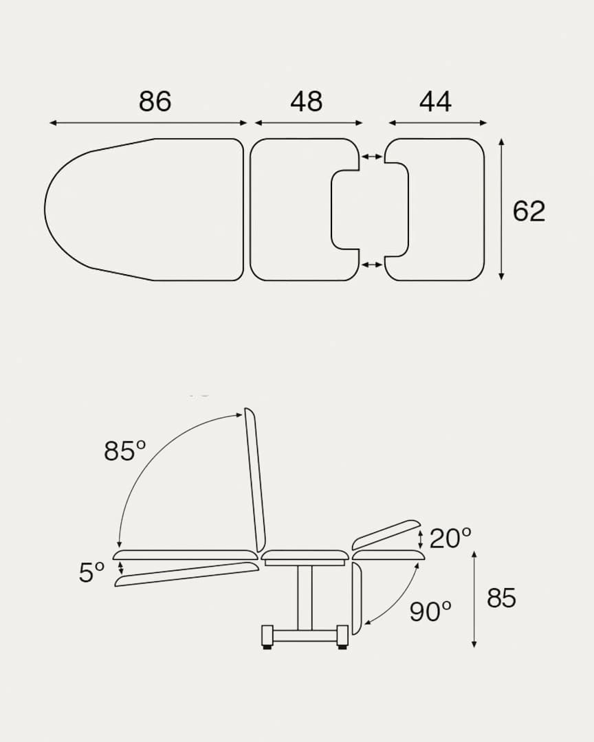 Sillón fijo ginecológico C4366 Ecopostural