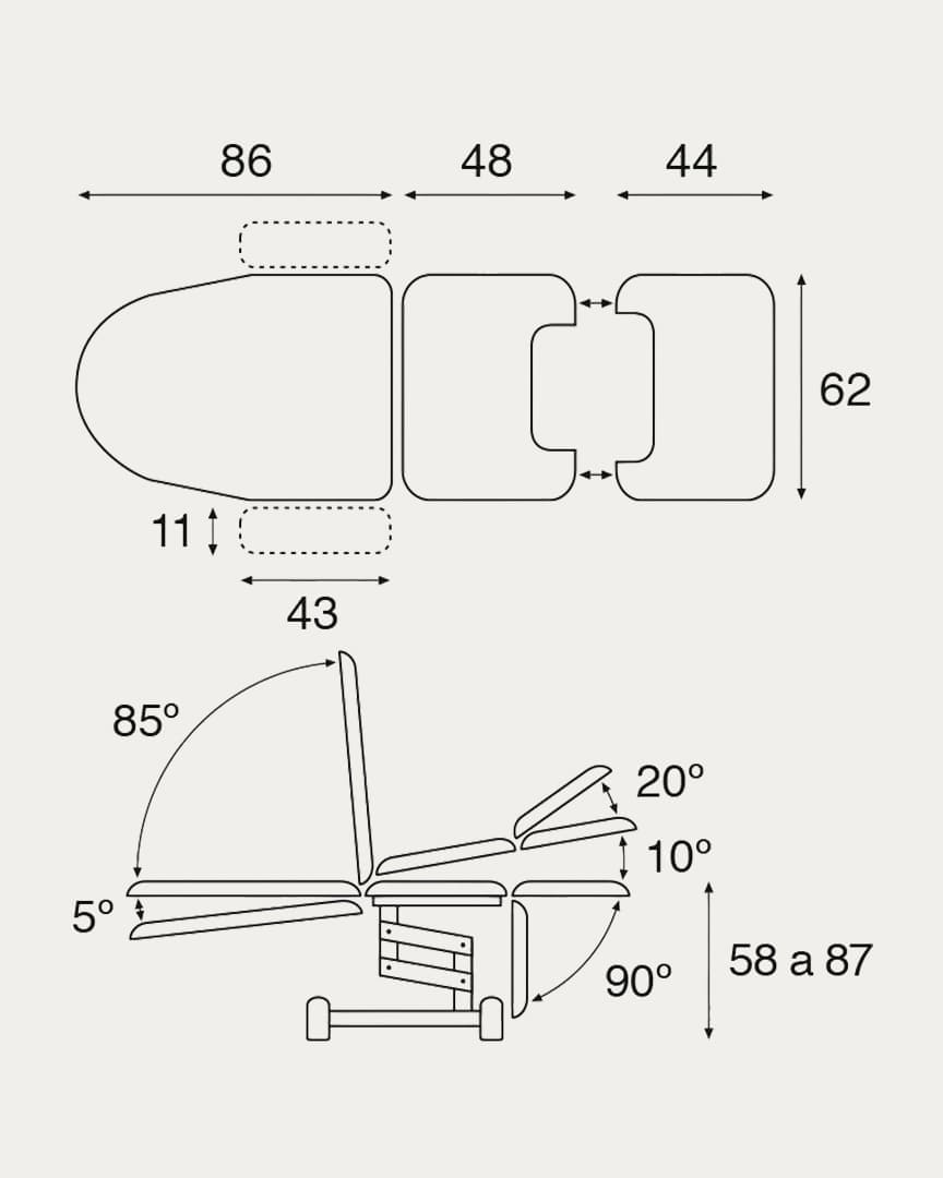 Sillón C3765 ginecológico hidráulico Ecopostural