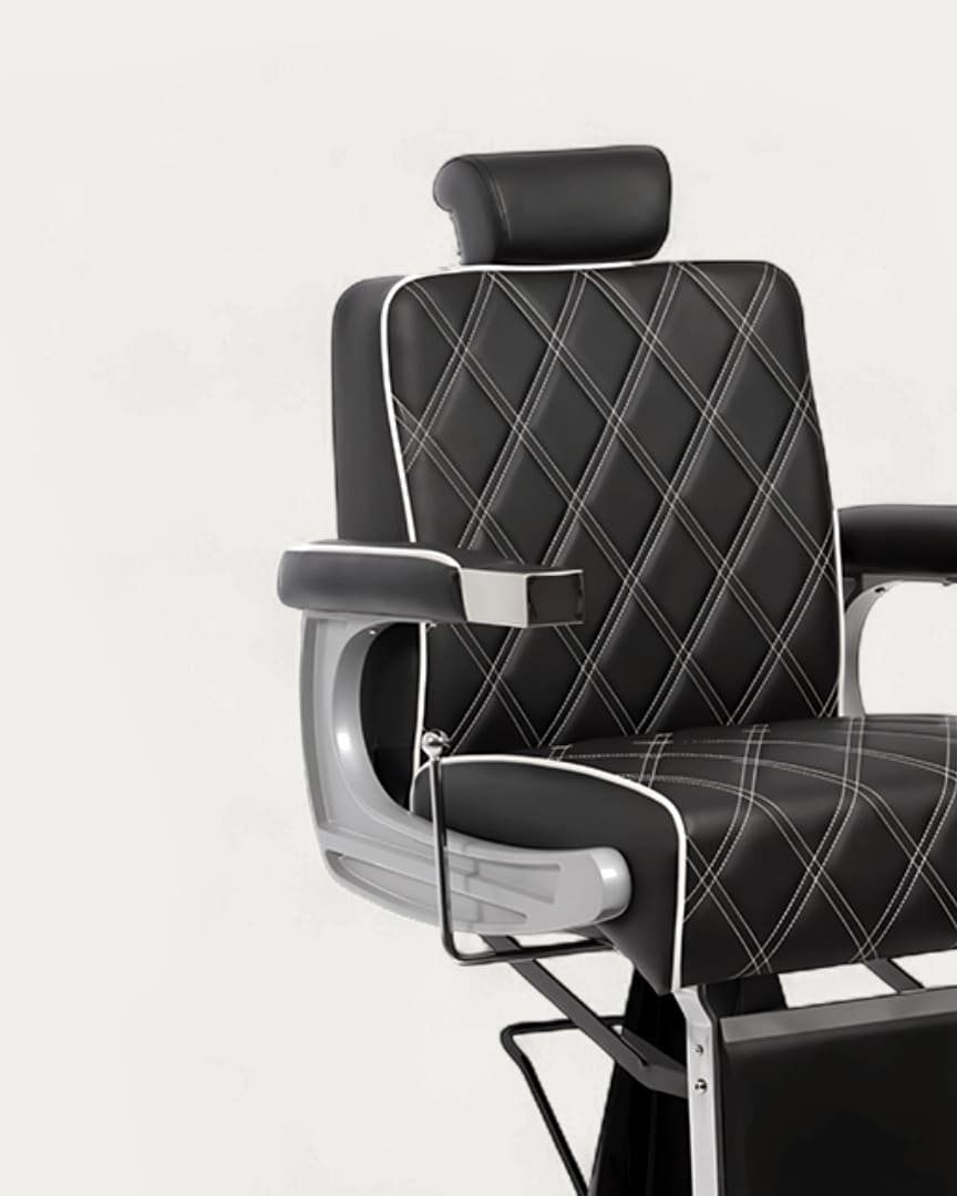 Gon sillón de barbería Silver con tapicería negra de la marca Dduueett