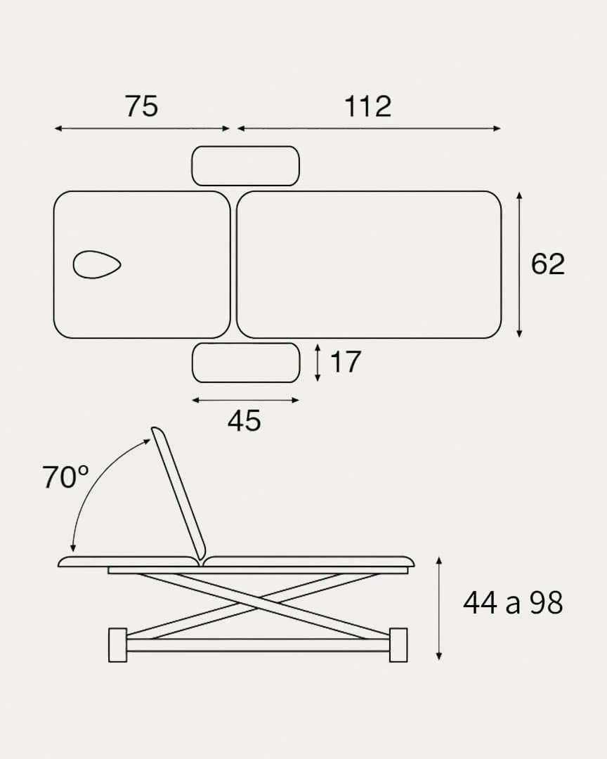 Camilla hidráulica C7751 masaje Ecopostural
