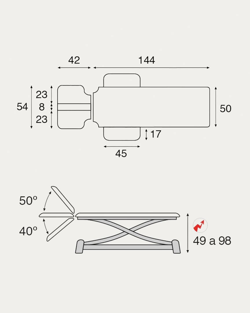 Camilla eléctrica C7935 Ecopostural fisioterapia