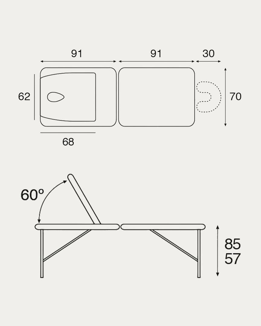 Camilla masaje C3216 Ecopostural plegable