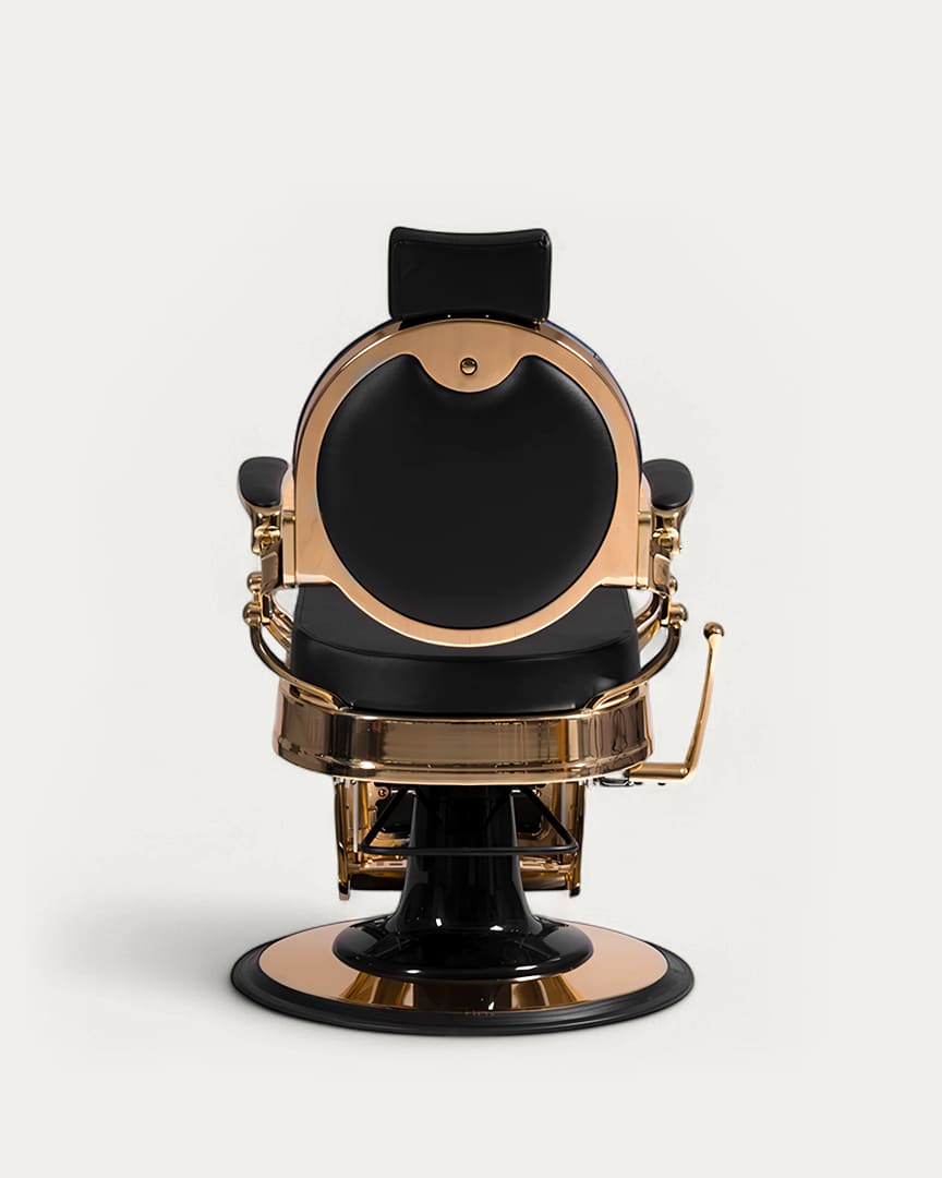 Sillón de barbería Buzz dorado negro MUDI