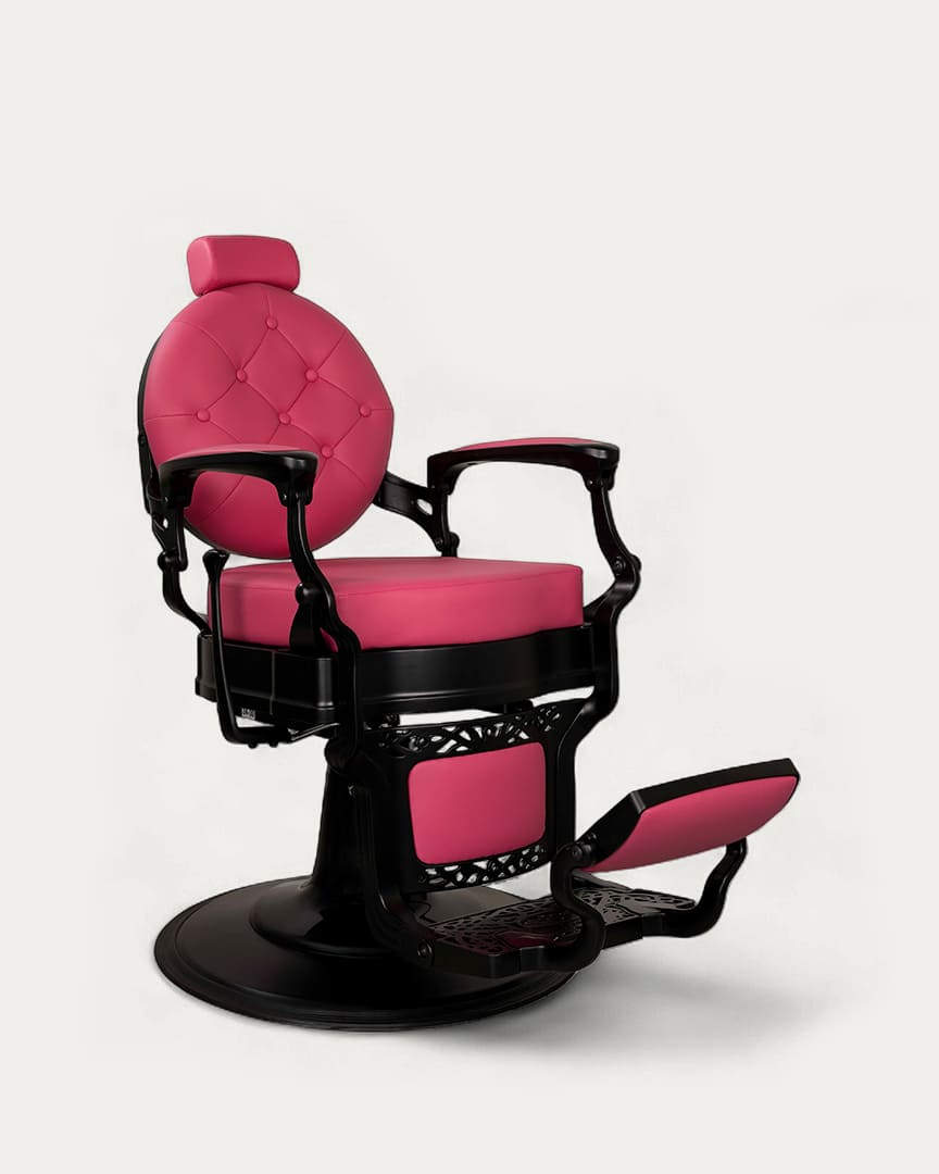 Sillón de barbería Check de Mirplay color frambuesa