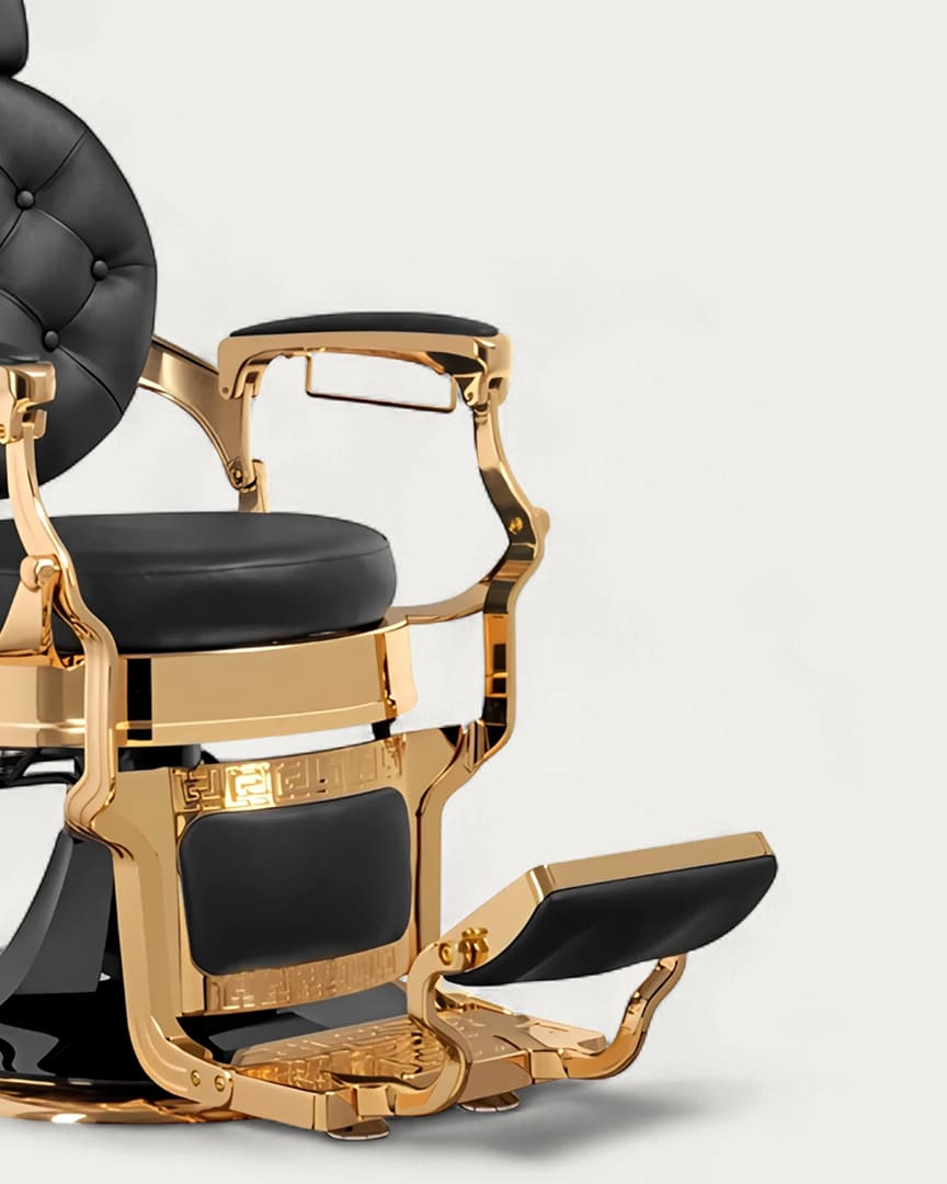 Larry dorado sillón de barbero MUDI Weelko