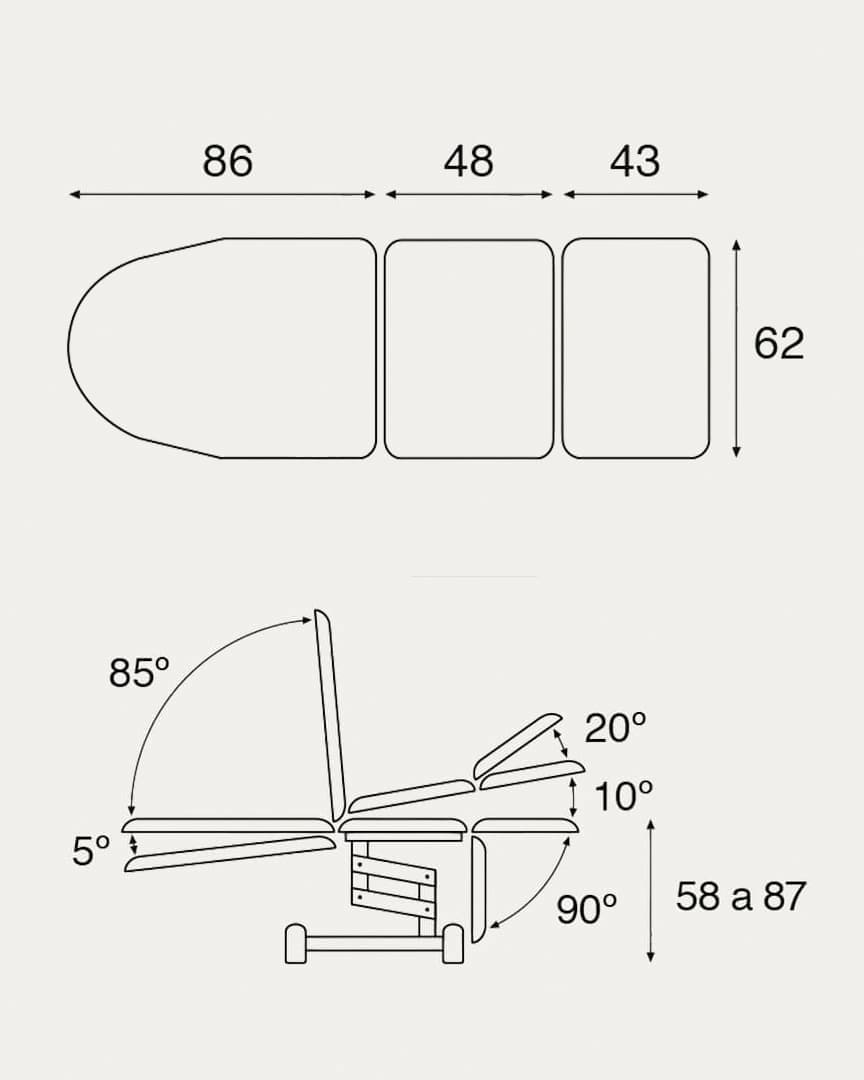 Sillón médico C3772 hidráulico Ecopostural