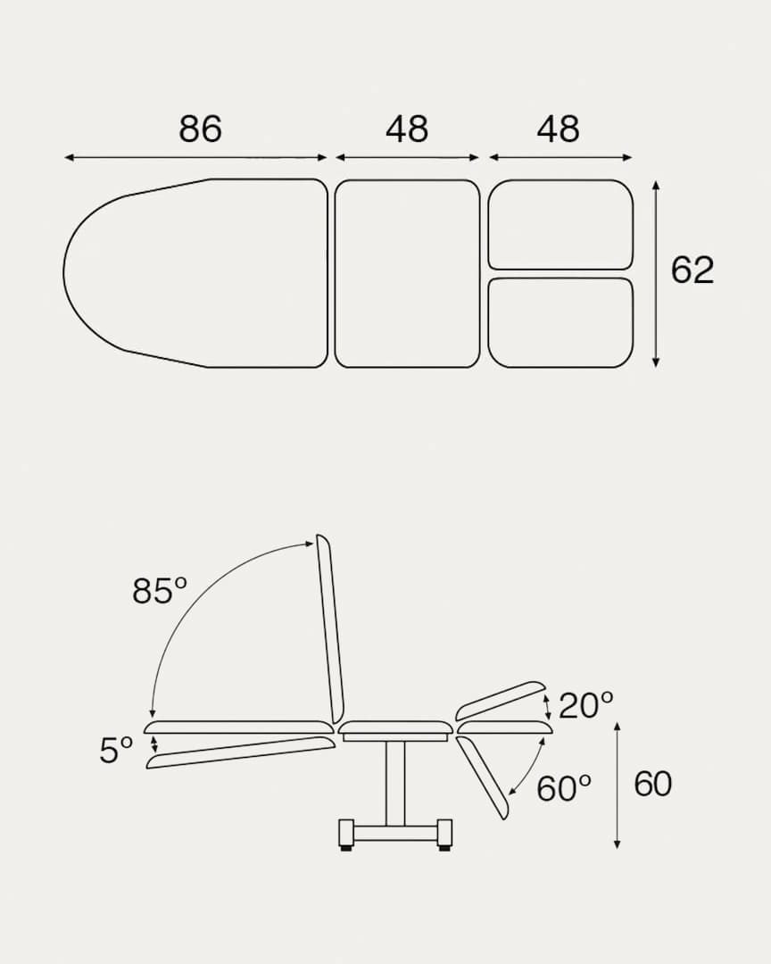 Sillón C4368 podológico fijo Ecopostural