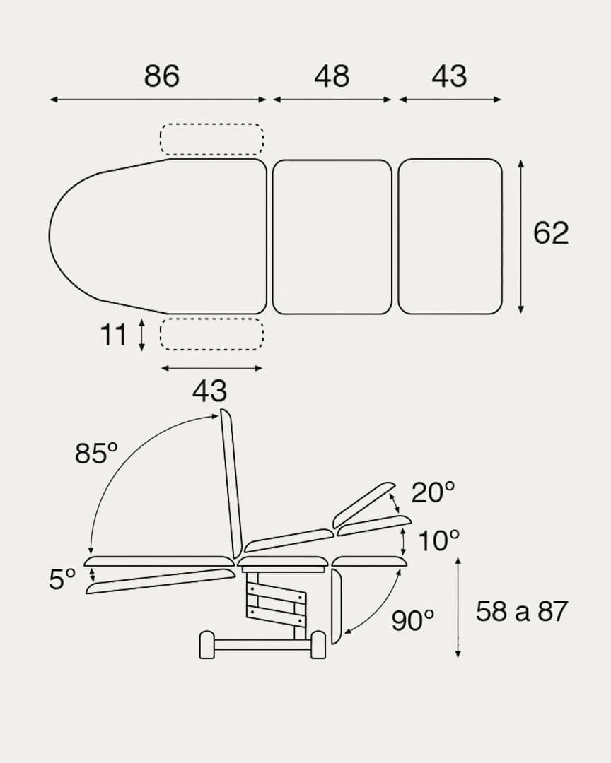 Sillón médico C3777 hidráulico Ecopostural