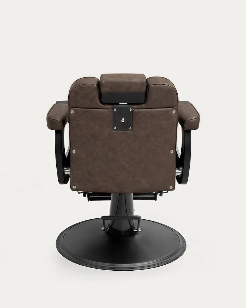 Sillón de barbería marrón efecto desgastado Tara