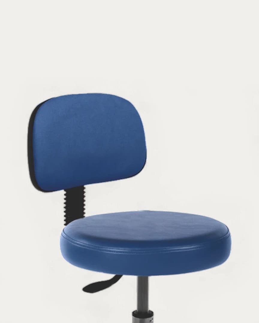 Taburete circular aluminio S2651 con respaldo Ecopostural