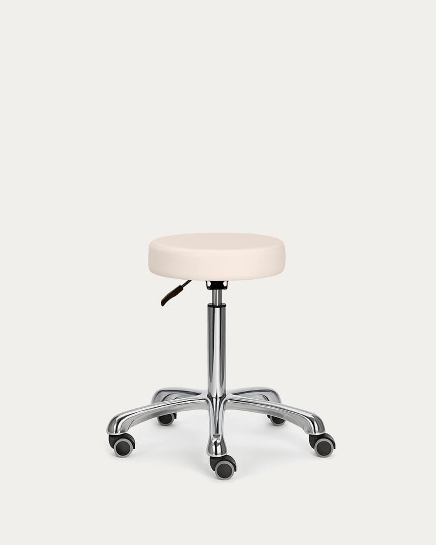 Taburete dental sin respaldo circular beige Beta de la marca Mirplay