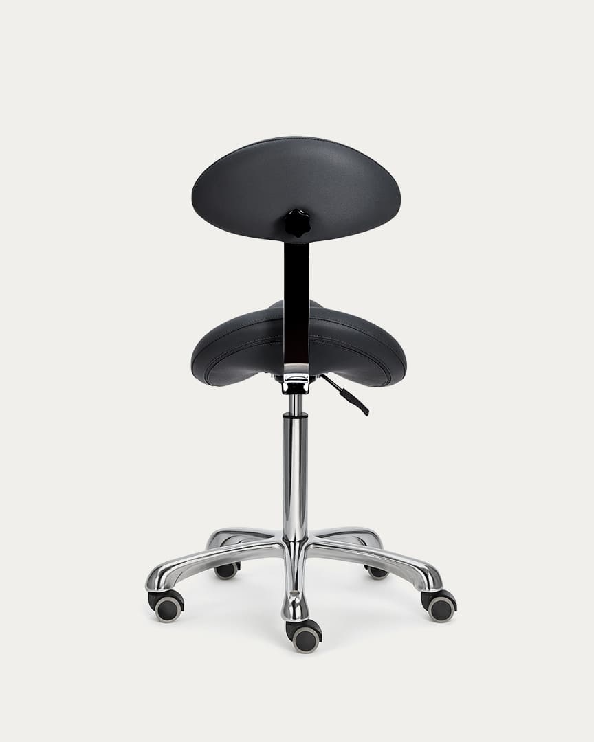 Taburete con respaldo tipo pony antracita Alpha Plus de la marca Mirplay