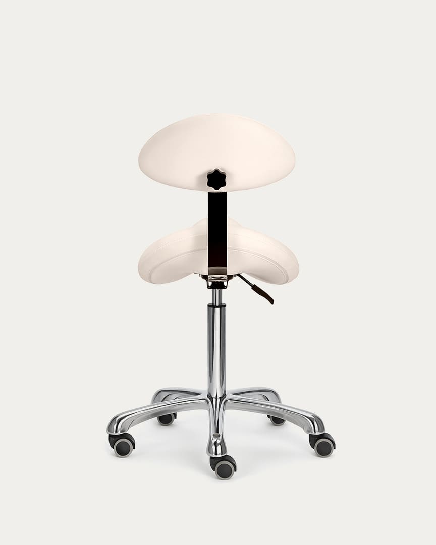 Taburete en silla de montar beige Alpha Plus de Mirplay