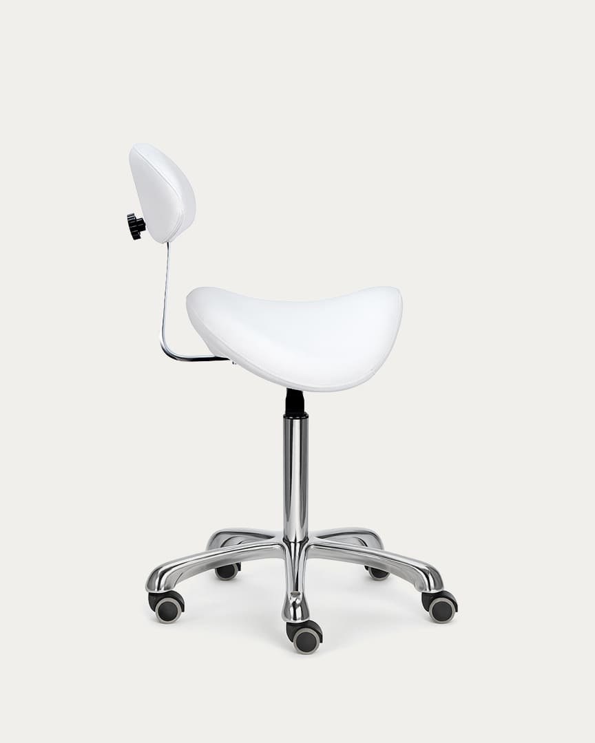 Taburete tipo pony con respaldo blanco Alpha Plus de la marca Mirplay