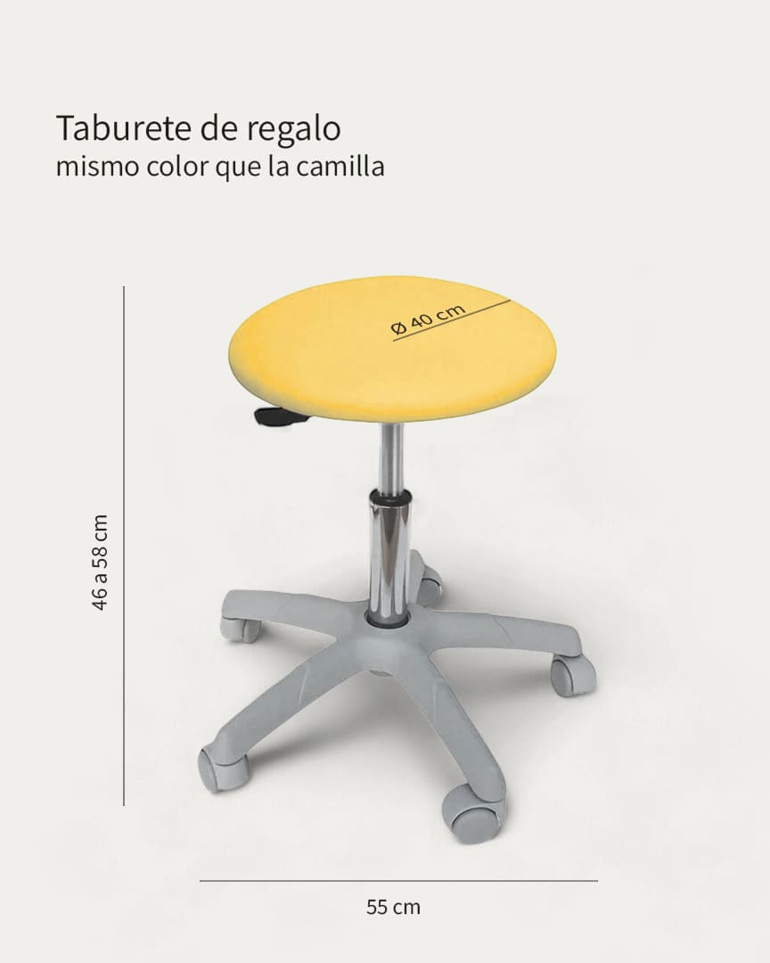 Taburete Ecopostural sin respaldo S2611 amarillo