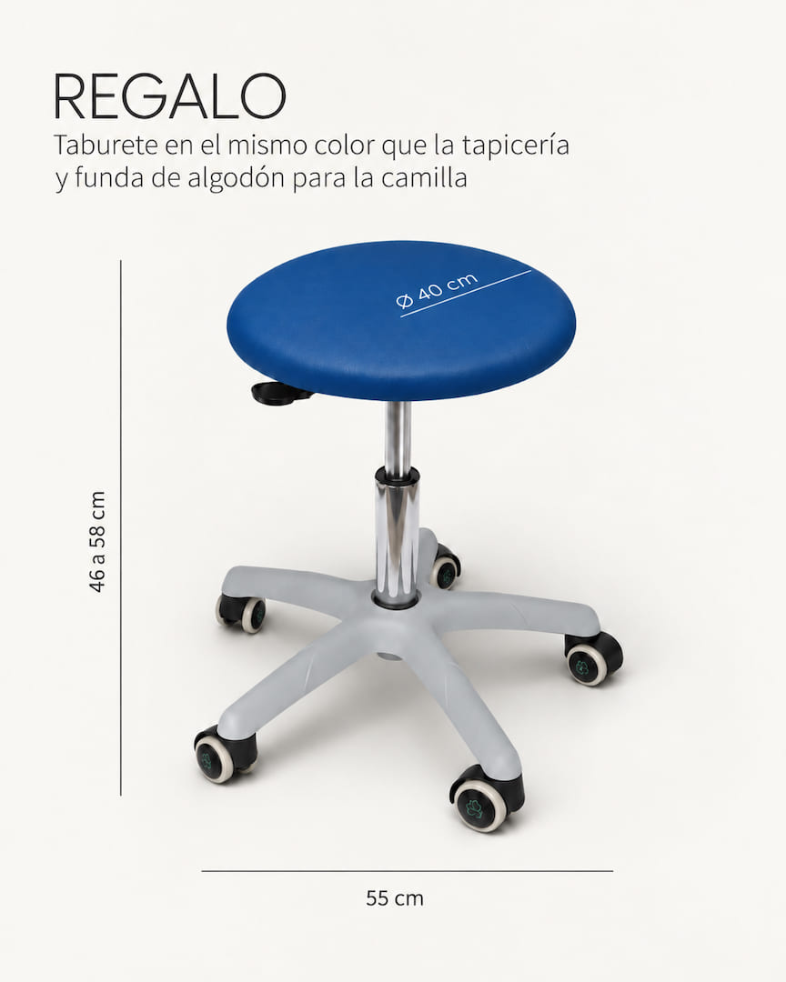Taburete Ecopostural S2611 regalo azul oscuro
