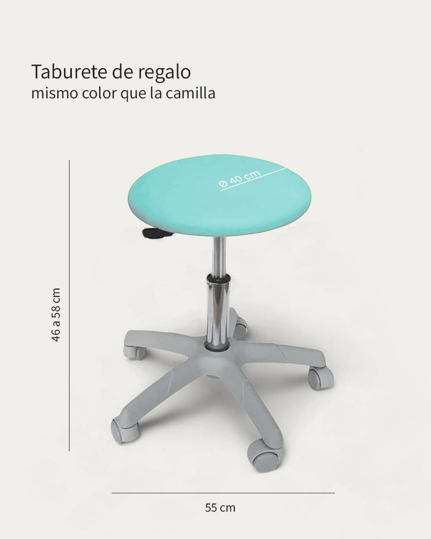 Taburete Ecopostural S2611 regalo azul turquesa