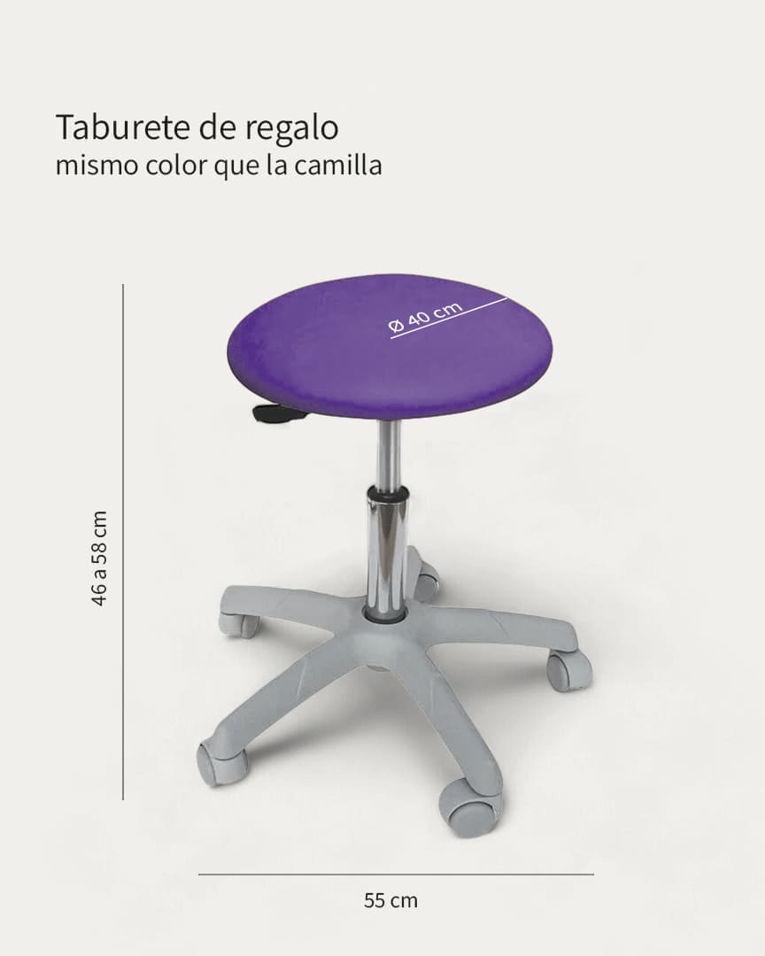 Taburete sin respaldo Ecopostural S2611 violeta
