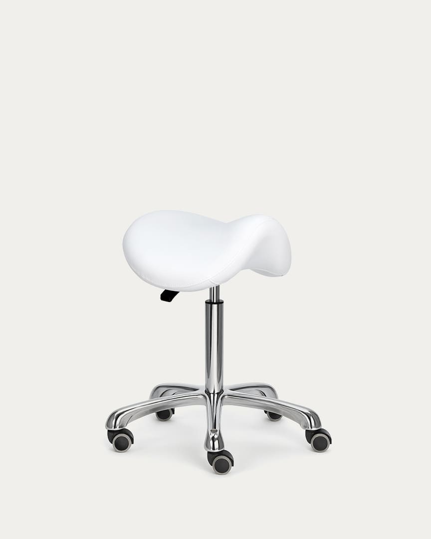 Taburete blanco silla de montar Alpha de Mirplay