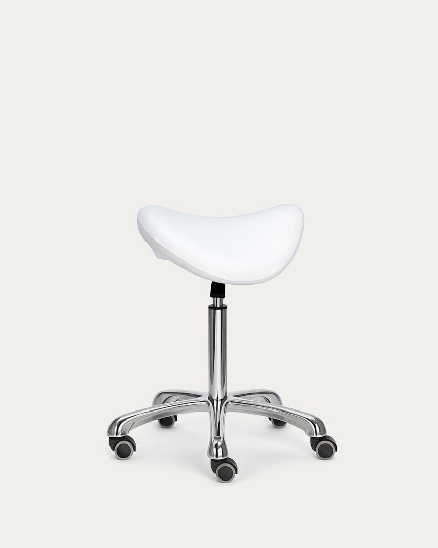 Taburete blanco silla de montar Alpha Mirplay