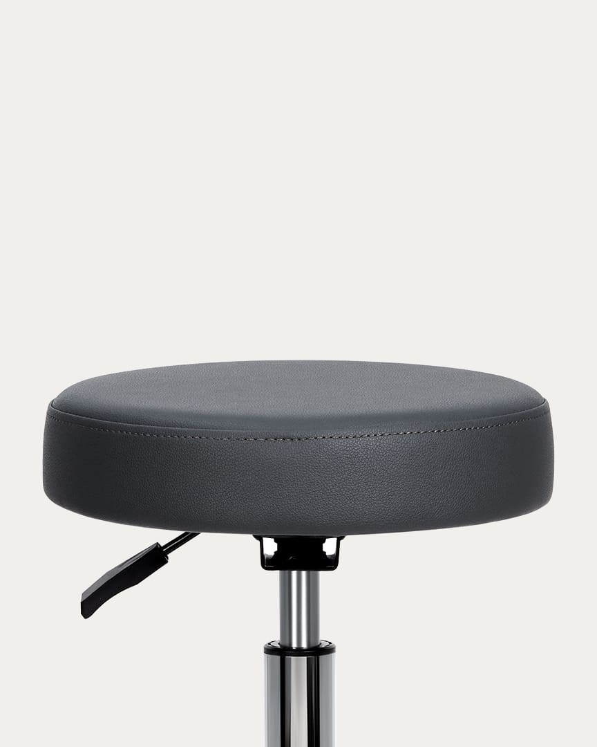 Taburete sin respaldo circular antracita Beta de Mirplay