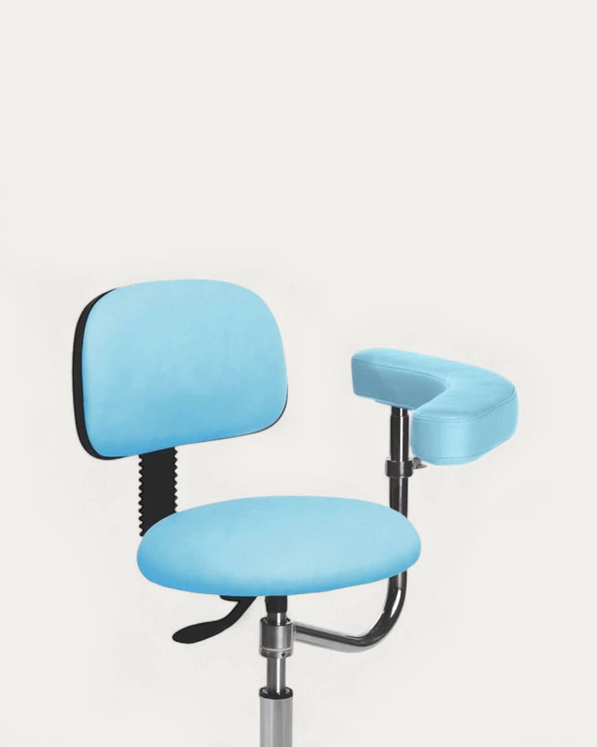 Taburete con respaldo y con reposabrazos Ecopostural S5624