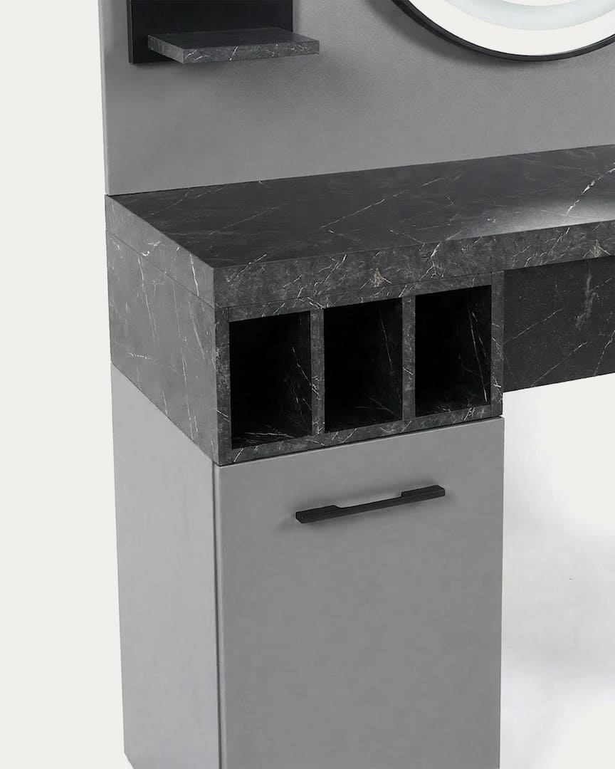 Tocador barbero Zinc gris MUDI armario