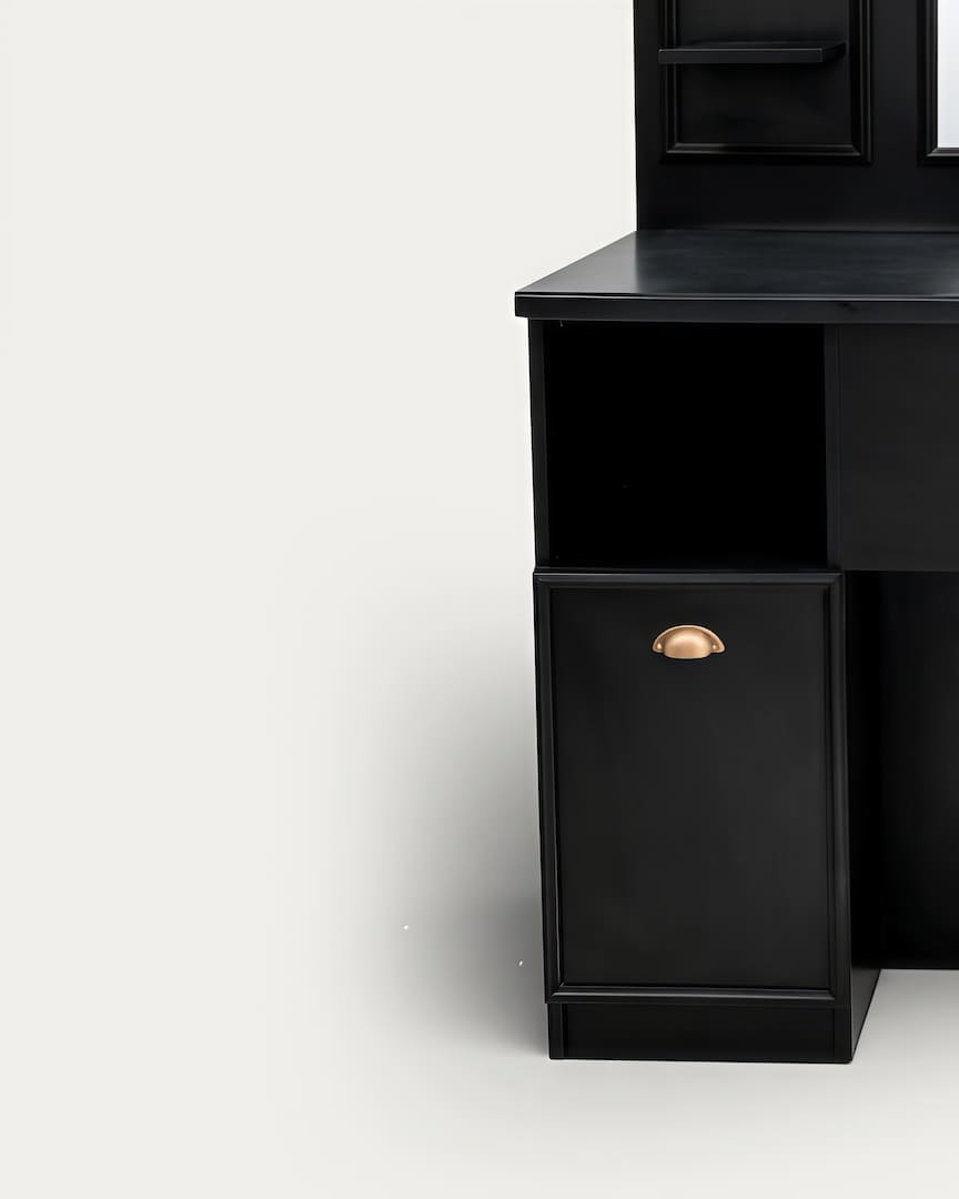 Tocador de barbería negro Bansa de la marca MUDI