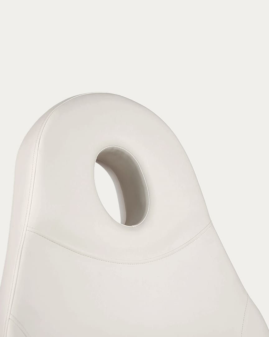 Aura 3 motores camilla estética Weelko blanca agujero facial