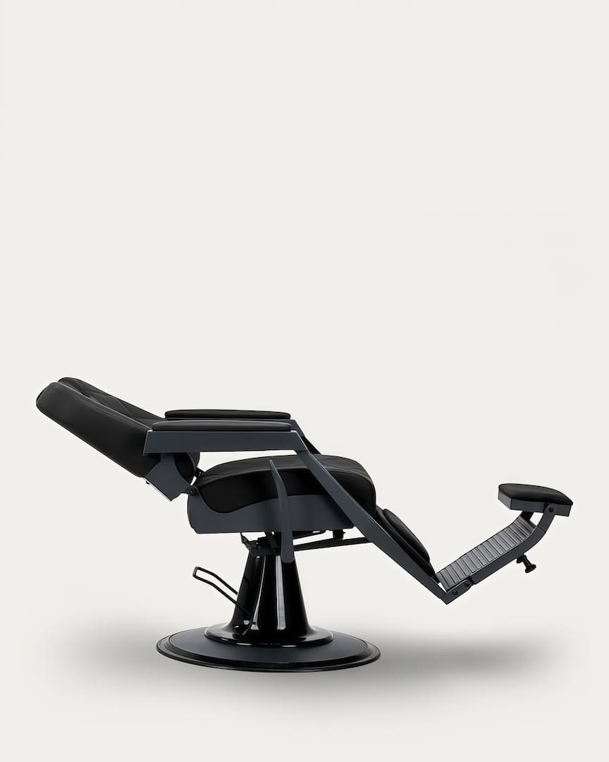 Sillón de barbería negro y gris grafito Bruno de la marca Gabbiano