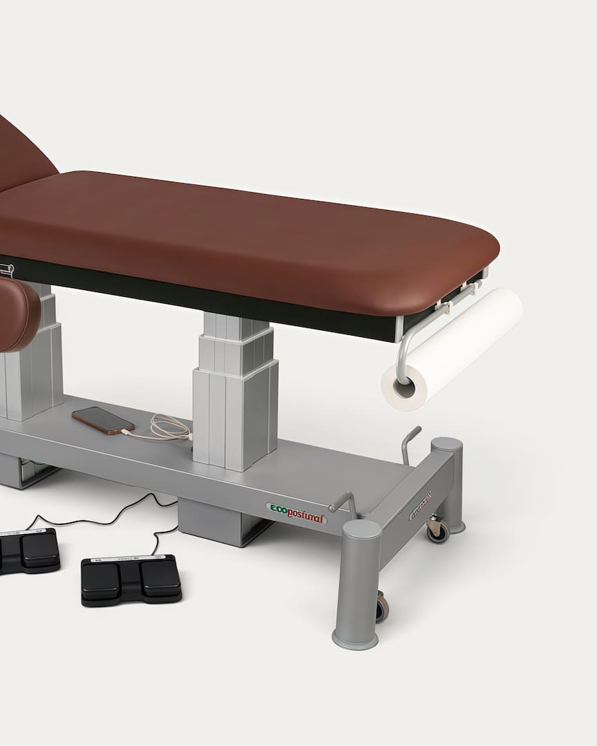 Camilla basculante con reposabrazos eléctrica Ecopostural C6834. Soporta hasta 250 kg