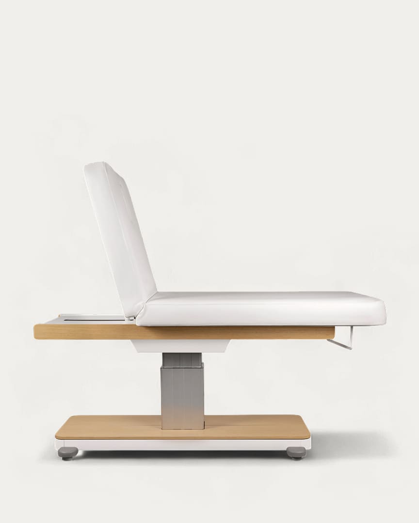 Camilla de spa Orion blanca y beige de Mirplay